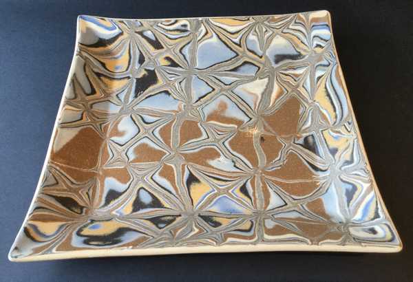 Plate Square Brown