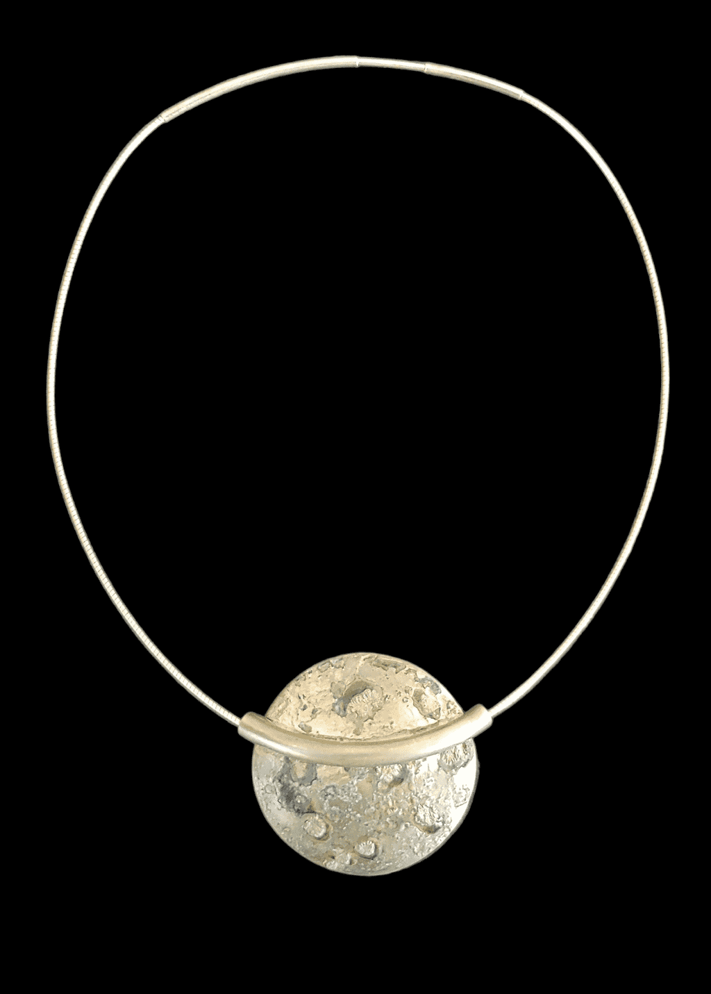 Souffle Moon Pendant, no earrings