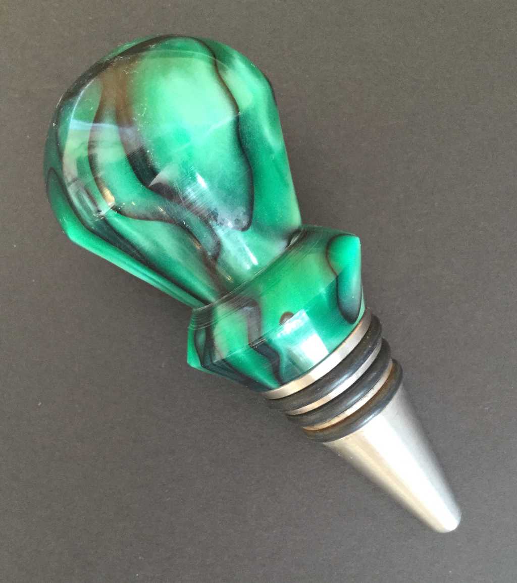 Bottle Stopper, Turned Acrylic