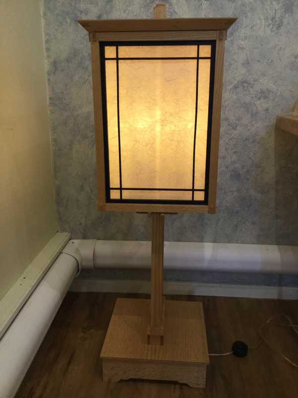Oak Floor Lamp