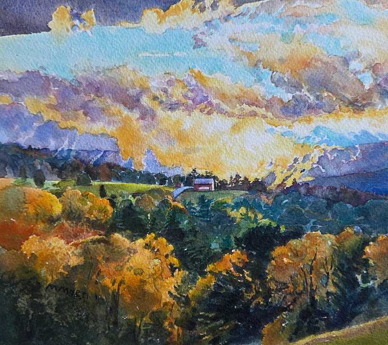 October Barn by Michele Moen