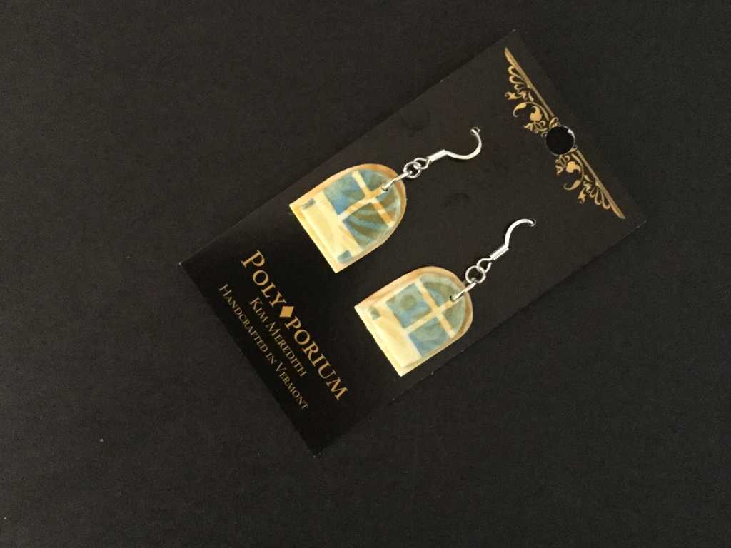 Cross in Arched Window Earrings