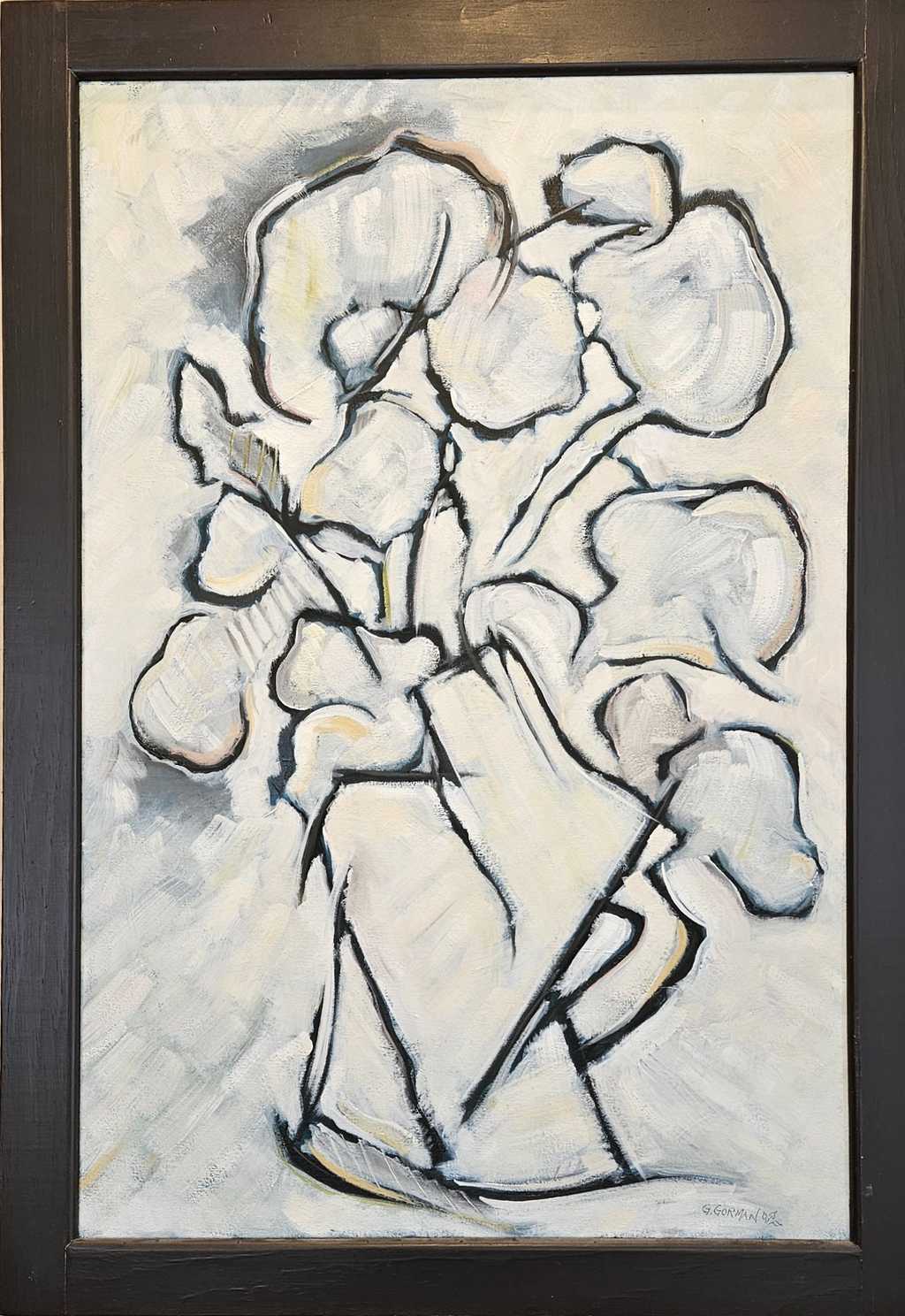 White Flowers in Abstract Vase