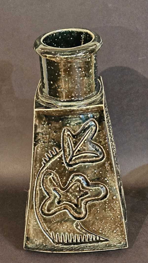 Black Carved Vase