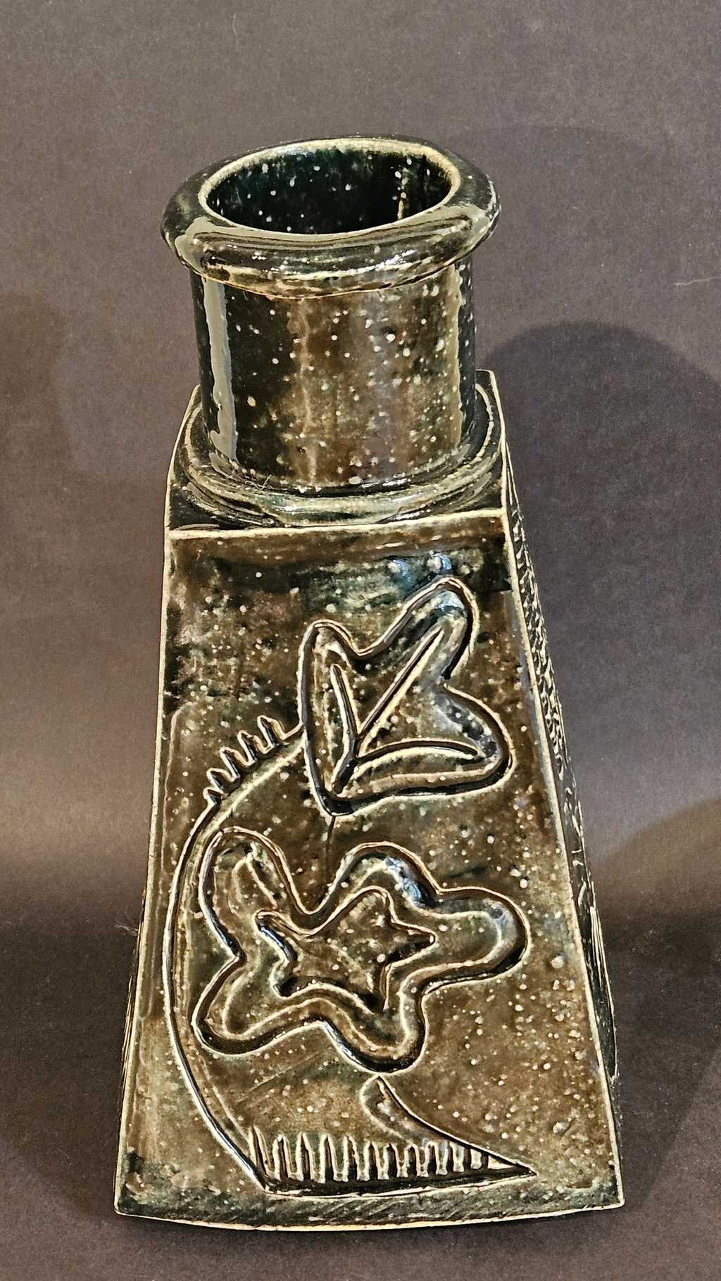 Black Carved Vase