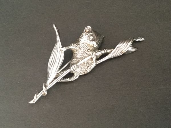 Silver Field Mouse Pin