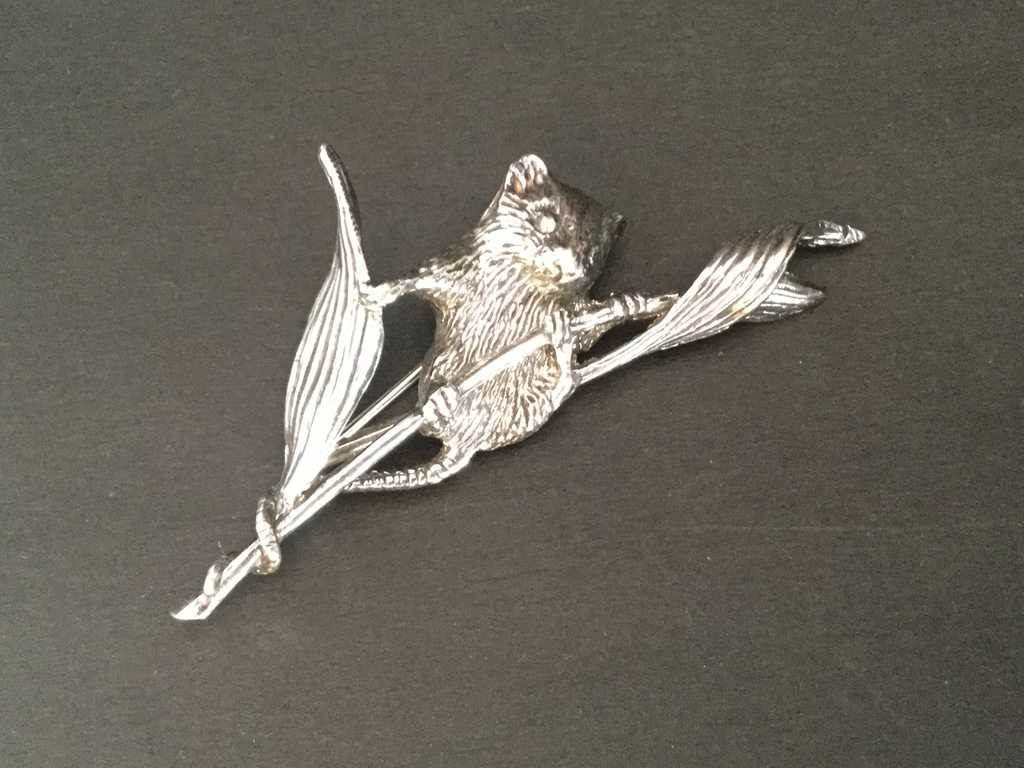 Silver Field Mouse Pin