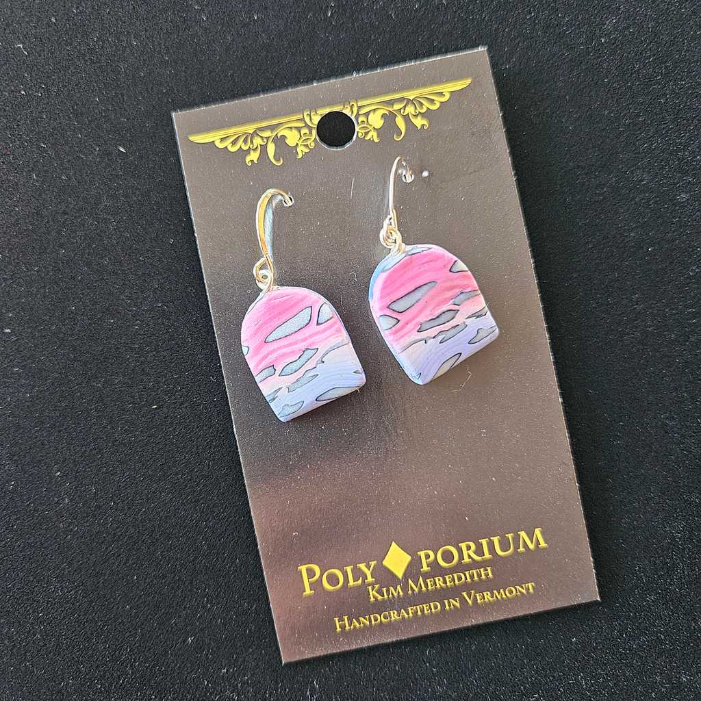 Pink and Blue Earrings