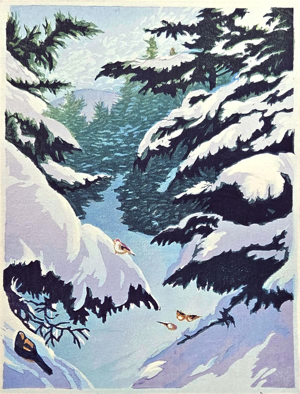 Grosbeaks on Lambert Ridge, 2nd state