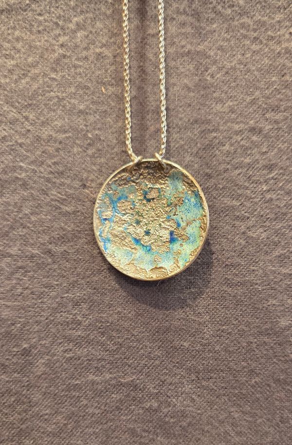 Blue Pendant with Ring Top (smaller)