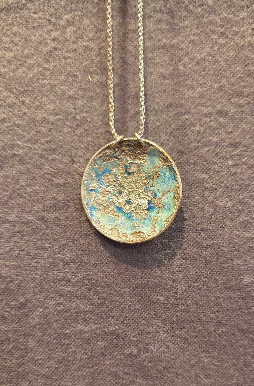 Blue Pendant with Ring Top (smaller)