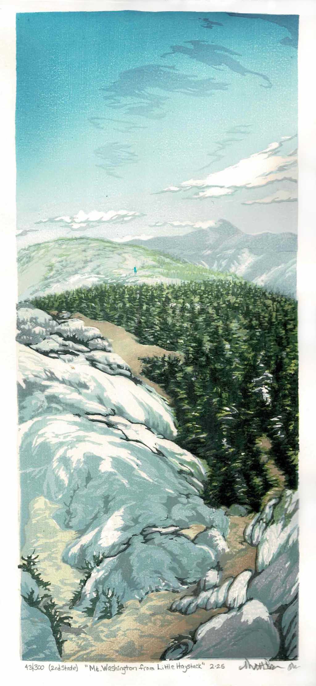 Mt Washington from Little Haystack, 2nd state