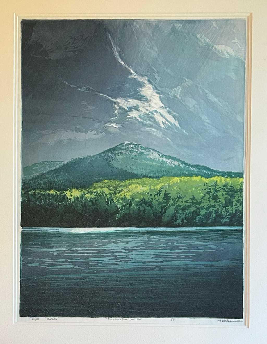 Monadnock from Stone Pond, 7th state, 27/100