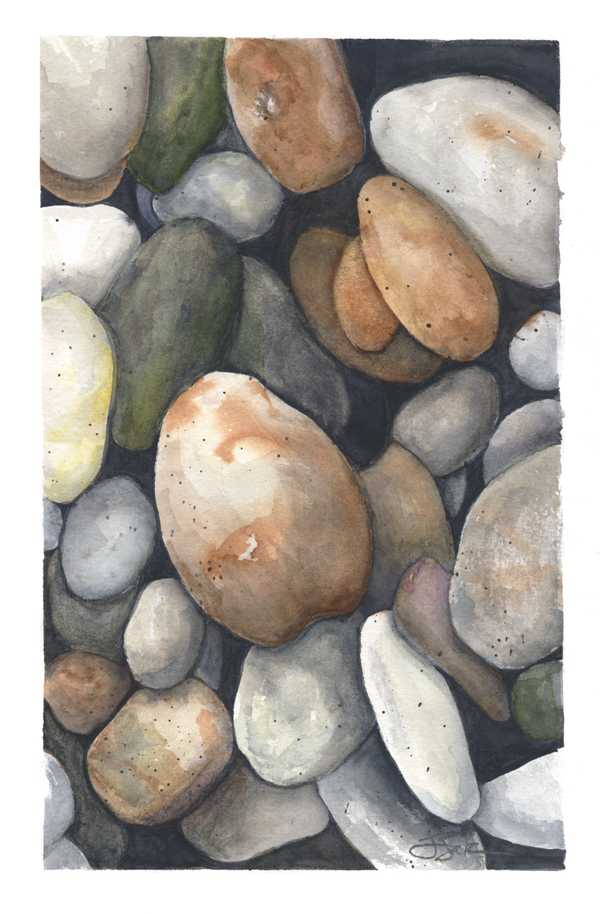 River Stones 1, by Louise Zak