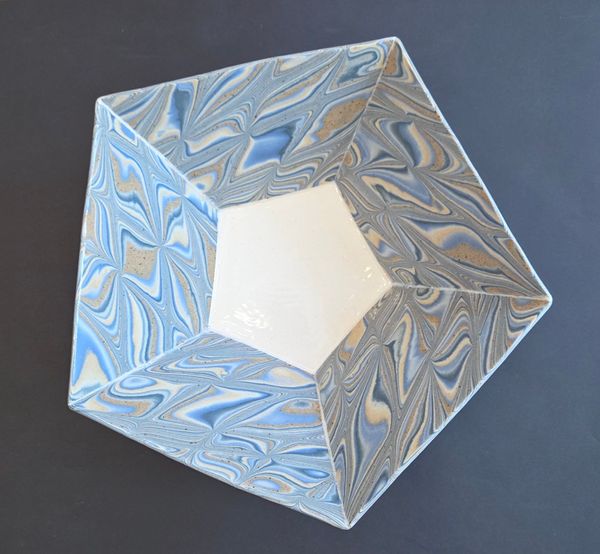 5 Sided Blue Bowl