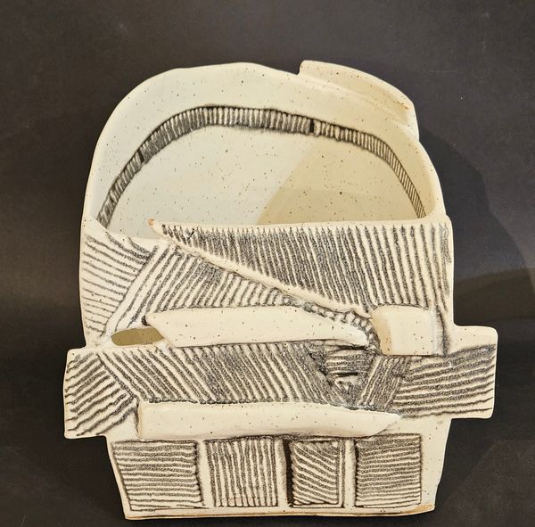 Black & White Sgraffito Vase