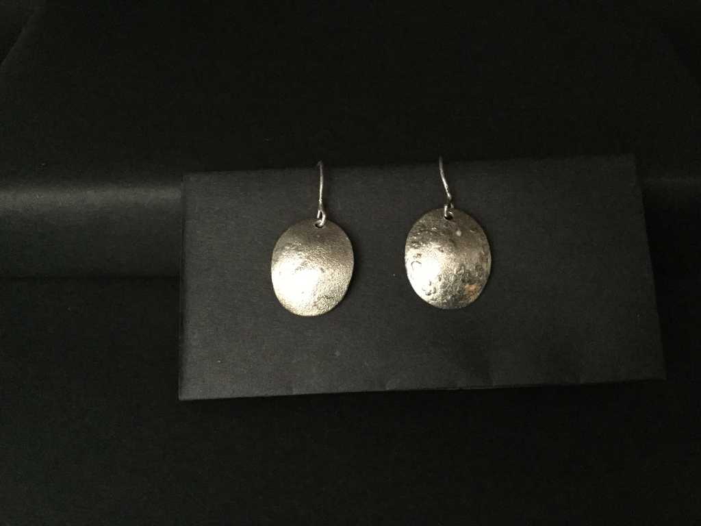 SS Souffled Oval Earrings (smaller)