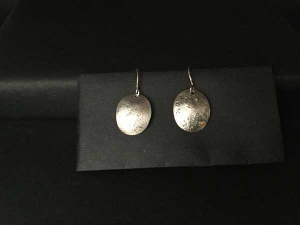 SS Souffled Oval Earrings (smaller)