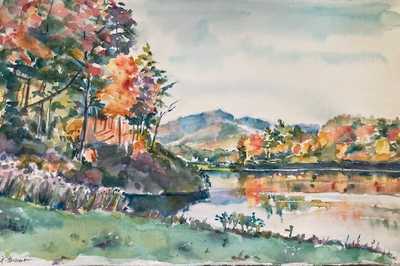 Ascutney, View in Autumn by Kit Farnsworth