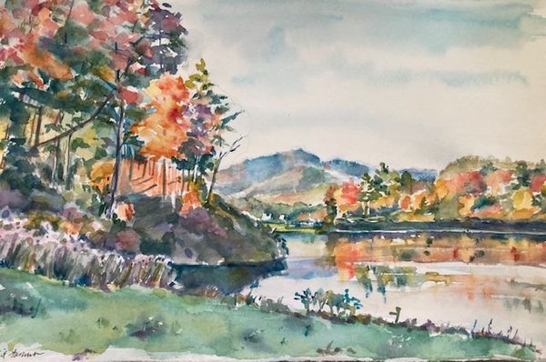 Ascutney, View in Autumn by Kit Farnsworth