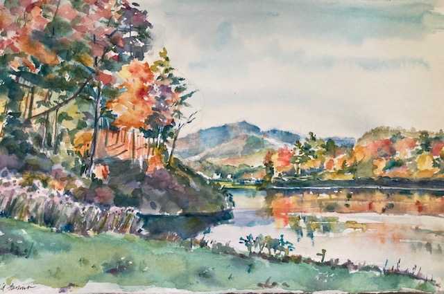 Ascutney, View in Autumn by Kit Farnsworth