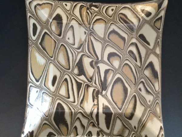 Square Plate - Black/Tan/Cream