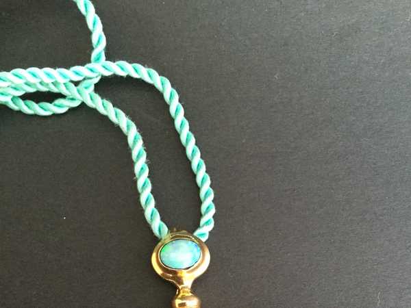 14 K Black Onyx Opal Icon Pendant