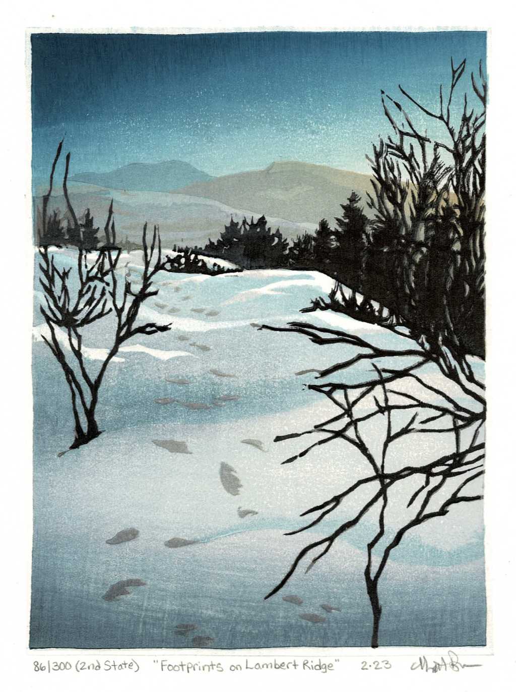 Footprints on Lambert Ridge, 2nd state