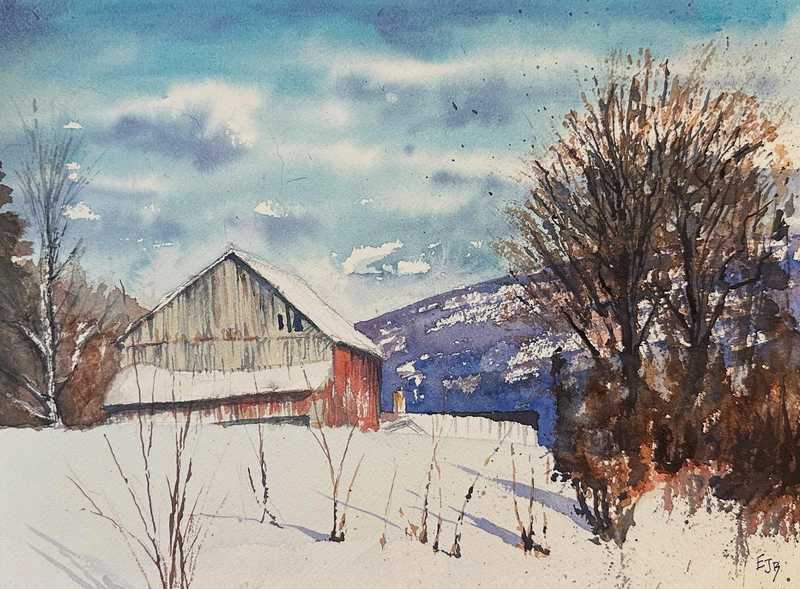 Winter Barn by Erik Barth