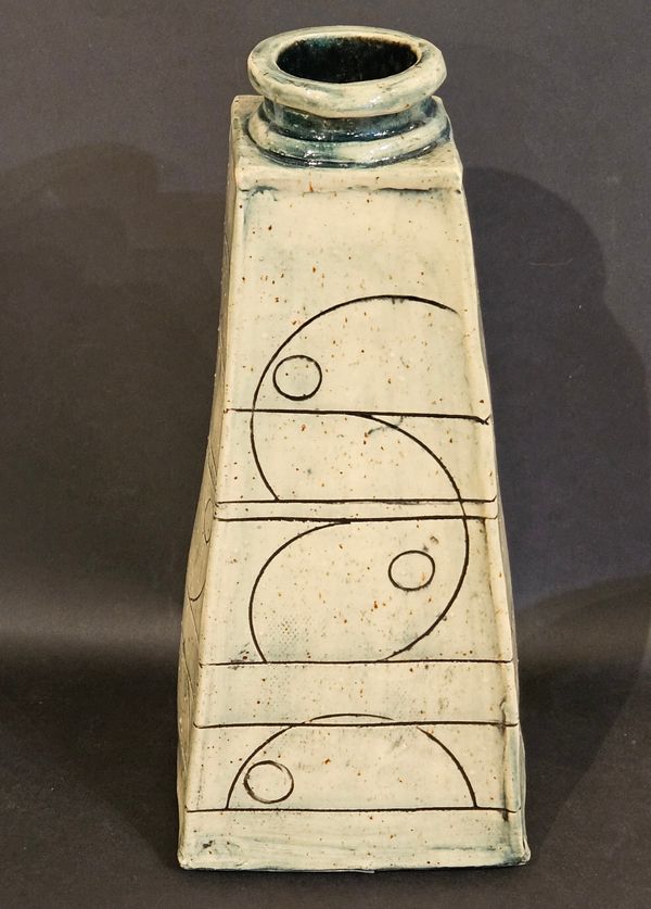 Green Sgraffito Vase