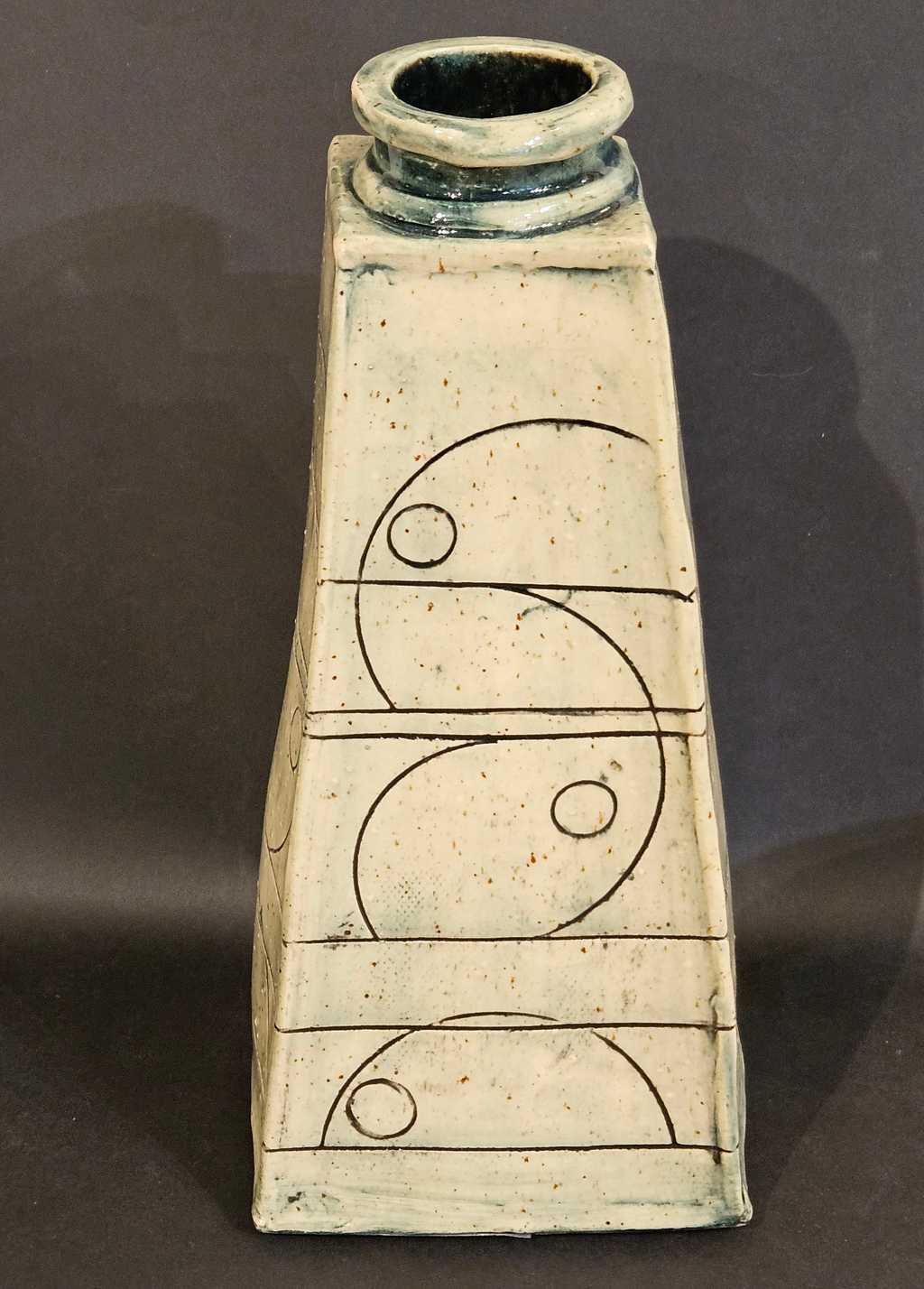 Green Sgraffito Vase