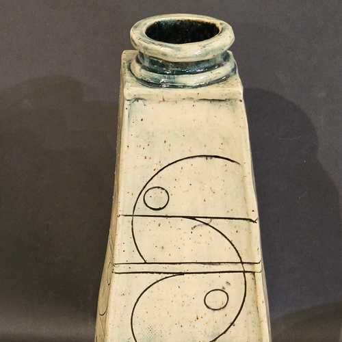 Green Sgraffito Vase