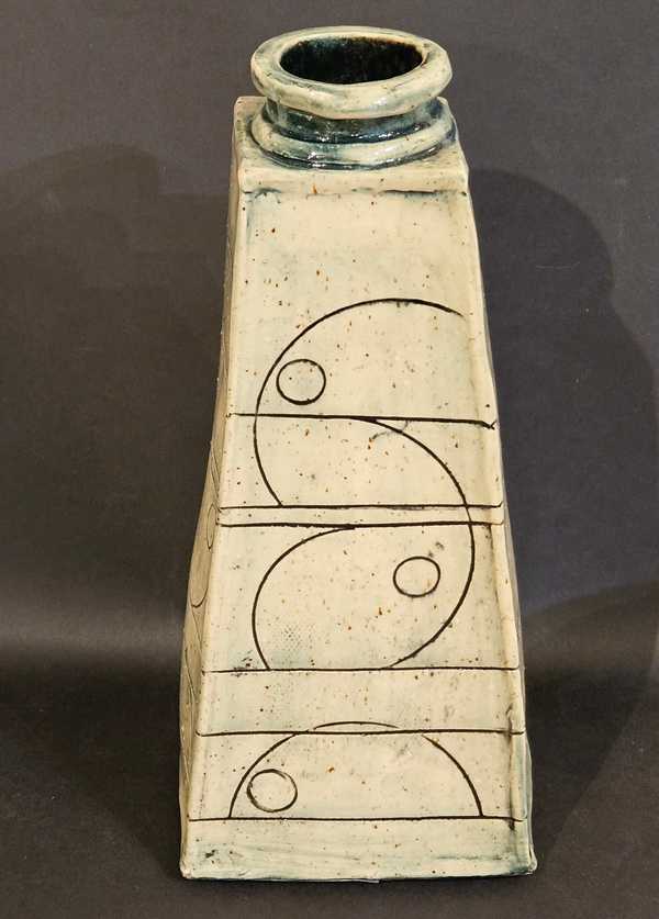 Green Sgraffito Vase