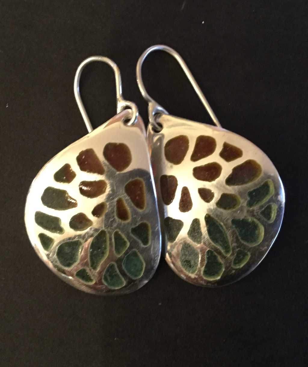 Petal Earrings, Red