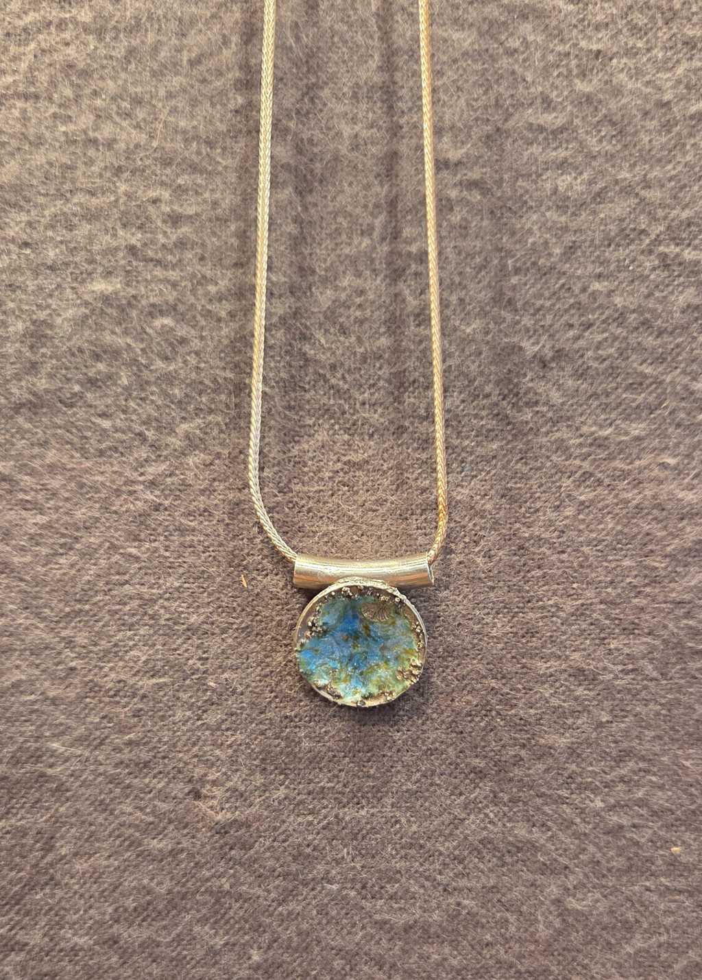 Blue Pendant with Tube