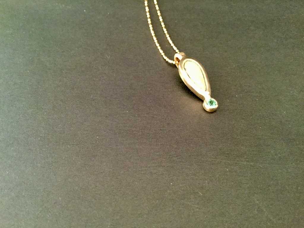Oval Opal Pendant w/Zircon