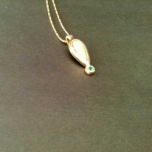 Oval Opal Pendant w/Zircon