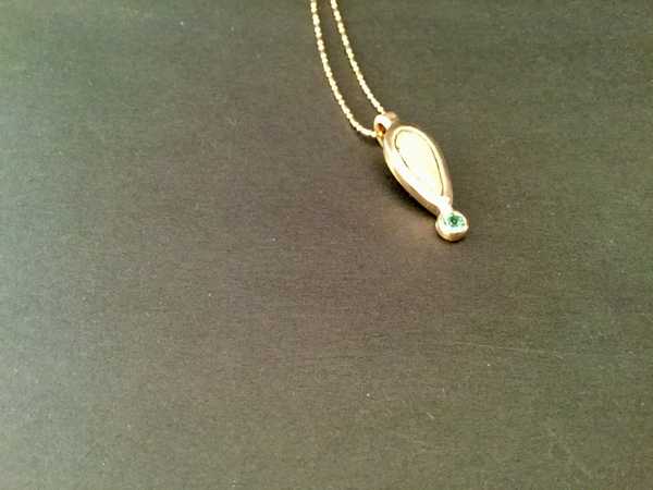 Oval Opal Pendant w/Zircon