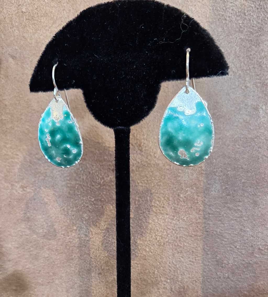 Green Drop Earrings