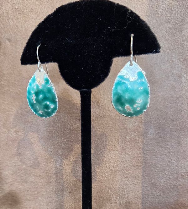 Green Drop Earrings