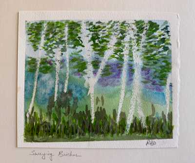 Swaying Birches by Robin Osborne