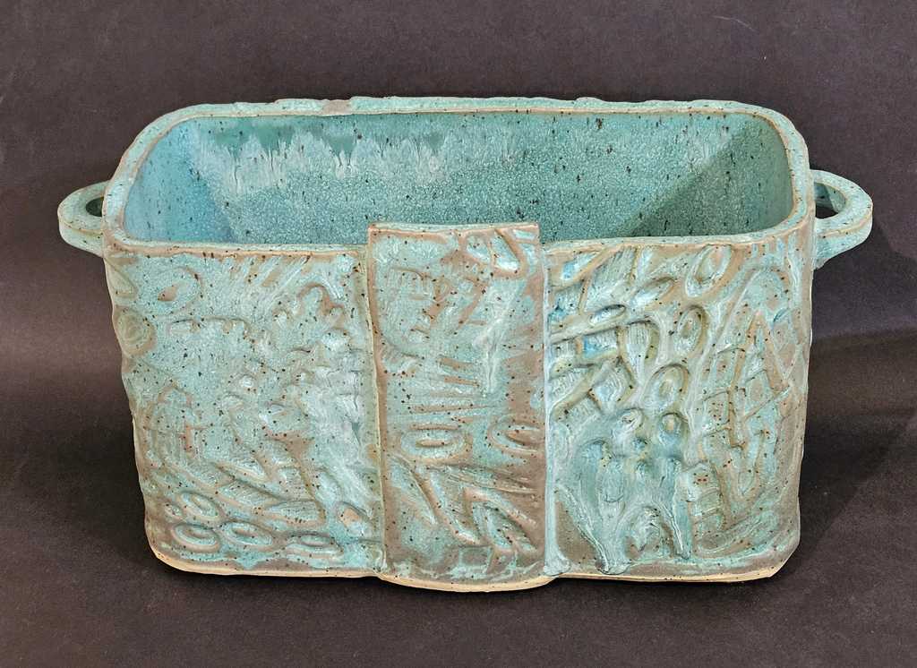 Antique Copper Rectangular Vessel